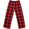 imageEkouaer Girls Soft Pajamas Pants Cute Print Pattern PJ Bottoms Comfortable Lounge Long Pants with 2 PocketsRed Plaid