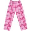 imageEkouaer Girls Soft Pajamas Pants Cute Print Pattern PJ Bottoms Comfortable Lounge Long Pants with 2 PocketsSmall Pink Plaid