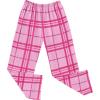 imageEkouaer Girls Soft Pajamas Pants Cute Print Pattern PJ Bottoms Comfortable Lounge Long Pants with 2 PocketsSmall Pink Plaid