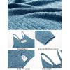 imageEkouaer Jumpsuits for Women Sleeveless Spaghetti Strap Ribbed Overall Jumpsuit V Neck Summer Romper with Pockets 2025Middle Blue