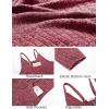 imageEkouaer Jumpsuits for Women Sleeveless Spaghetti Strap Ribbed Overall Jumpsuit V Neck Summer Romper with Pockets 2025Wine Red