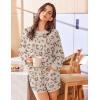 imageEkouaer Knit Pajamas Set for Women Lounge Wear Sets Long Sleeve Sweatsuit Matching 2 Piece Outfits Casual Sweater Sets SXXLAbeige Leopard