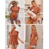 imageEkouaer Maternity Shirts 3 Packs Flying Short Sleeve Nursing Tops Pregnancy ClothesBlackarmy Greencaramel3pcs