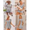 imageEkouaer Maternity Shirts 3 Packs Flying Short Sleeve Nursing Tops Pregnancy ClothesLight Greylight Greenorange Pink3pcs
