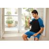 imageEkouaer Mens Pajama Short Sets Short Sleeve Crewneck Pajama Lounge Set Raglan SleepwearBlackblue