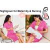 imageEkouaer Nightgowns for Women Button Down Sleepshirt Short Sleeve Nightshirt Boyfriend Pajamas V Neck Nightdress SXXXLRose Red Leopard