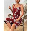 imageEkouaer Nightgowns for Women Night Shirts Sleeveless Sleep Shirts Pleated Front Sleepwear Sweetheart Neck Night DressWhite Flower