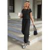 imageEkouaer Pajamas for Women 2 Piece Lounge Sets Cap Sleeve Loungewear Top with Joggers Pants SXXLBlack