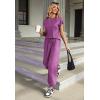 imageEkouaer Pajamas for Women 2 Piece Lounge Sets Cap Sleeve Loungewear Top with Joggers Pants SXXLViolet