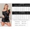 imageEkouaer Satin Pajama Set for Women 2 piece Silky Pj Set Soft Short Sleeve Sleepwear Summer Loungewear SXXLBlack