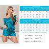 imageEkouaer Satin Pajama Set for Women 2 piece Silky Pj Set Soft Short Sleeve Sleepwear Summer Loungewear SXXLBlue Green