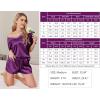 imageEkouaer Satin Pajama Set for Women 2 piece Silky Pj Set Soft Short Sleeve Sleepwear Summer Loungewear SXXLWineberry