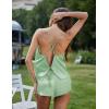 imageEkouaer Silk Pajamas Set for Women Satin Backless Lingerie Pjs Cami Top and Shorts NightwearIce Green