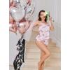 imageEkouaer Silk Pajamas Set for Women Satin Backless Lingerie Pjs Cami Top and Shorts NightwearPink Love