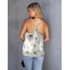 imageEkouaer Silk Tank Top for Women Mesh V Neck Satin Camisole Silky Sleeveless Tank Cami ShirtInk Flower