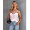 imageEkouaer Silk Tank Top for Women Mesh V Neck Satin Camisole Silky Sleeveless Tank Cami ShirtPink Leopard