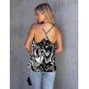 imageEkouaer Silk Tank Top for Women Mesh V Neck Satin Camisole Silky Sleeveless Tank Cami ShirtWhite and Black