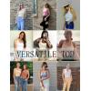 imageEkouaer Women Halter Top Backless Scroop Neck Slim Stretchy Ribbed Knit Camisole Crop Tops SXXLNavy