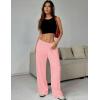 imageEkouaer Women Pajama Pants Comfy Pj Bottom with Pockets Stretch Plaid SleepwearIcy Pink