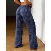 imageEkouaer Women Pajama Pants Comfy Pj Bottom with Pockets Stretch Plaid SleepwearPolka Dotsblue