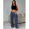 imageEkouaer Women Pajama Pants Comfy Pj Bottom with Pockets Stretch Plaid SleepwearPolka Dotsblue