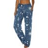 imageEkouaer Women Pajama Pants Comfy Pj Bottom with Pockets Stretch Plaid SleepwearStarry Sky