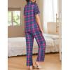 imageEkouaer Women Pajamas Set Button Down Sleepwear Short Sleeve Nightwear with Long Pants Soft Pjs Set SXXLBmagenta Plaid