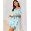 imageEkouaer Women V Neck Button Down NightgownBlue Moon