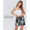 imageEkouaer Womens 2 Pack Pajama Shorts Comfy Lounge Bottom Y2k Printed Sleep Short with Pockets Pj Bottoms SXXLBlack Floral