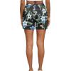 imageEkouaer Womens 2 Pack Pajama Shorts Comfy Lounge Bottom Y2k Printed Sleep Short with Pockets Pj Bottoms SXXLBlack Floral