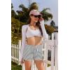 imageEkouaer Womens 2 Pack Pajama Shorts Comfy Lounge Bottom Y2k Printed Sleep Short with Pockets Pj Bottoms SXXLBlack StripeGrey Stripe