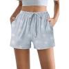 imageEkouaer Womens 2 Pack Pajama Shorts Comfy Lounge Bottom Y2k Printed Sleep Short with Pockets Pj Bottoms SXXLGrey StarBlue Star