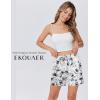 imageEkouaer Womens 2 Pack Pajama Shorts Comfy Lounge Bottom Y2k Printed Sleep Short with Pockets Pj Bottoms SXXLLight Grey Floral