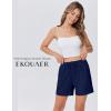 imageEkouaer Womens 2 Pack Pajama Shorts Comfy Lounge Bottom Y2k Printed Sleep Short with Pockets Pj Bottoms SXXLNavy Blue