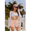imageEkouaer Womens 2 Pack Pajama Shorts Comfy Lounge Bottom Y2k Printed Sleep Short with Pockets Pj Bottoms SXXLPink StripeGrey Stripe