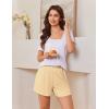 imageEkouaer Womens 2 Pack Pajama Shorts Comfy Plaid Elastic Waist Sleep Shorts Modal Soft Pj Bottoms with PocketsBlacklight Brown