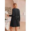 imageEkouaer Womens 3 Piece Waffle Knit Lounge Set Soft Pajama Sets Tank Top and Shorts Cardigan with Pockets SXXLBlackxl