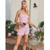 imageEkouaer Womens 3 Piece Waffle Knit Lounge Set Soft Pajama Sets Tank Top and Shorts Cardigan with Pockets SXXLPink Tie Dye