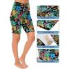 imageEkouaer Womens Board Shorts High Waist Swim Shorts Beach Surf Swimwear Shorts S4XLRed Tropical Flowers