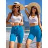 imageEkouaer Womens Board Shorts High Waist Swim Shorts Beach Surf Swimwear Shorts S4XLSea Blue