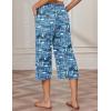 imageEkouaer Womens Capri Pajama Pants Wide Leg Lounge Sleep Pants Soft Comfy Drawstring Pj Bottoms with PocketsBlue Letter