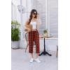 imageEkouaer Womens Capri Pajama Pants Wide Leg Lounge Sleep Pants Soft Comfy Drawstring Pj Bottoms with PocketsBuffalo Plaid