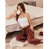imageEkouaer Womens Capri Pajama Pants Wide Leg Lounge Sleep Pants Soft Comfy Drawstring Pj Bottoms with PocketsBuffalo Plaid