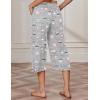 imageEkouaer Womens Capri Pajama Pants Wide Leg Lounge Sleep Pants Soft Comfy Drawstring Pj Bottoms with PocketsGrey Pink