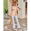 imageEkouaer Womens Lace Silk Satin Pajama Tank Tops V Neck Camisole Soft Spaghetti Strap Tops Loose Sleepwear S3XLChampagne  White