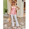imageEkouaer Womens Lace Silk Satin Pajama Tank Tops V Neck Camisole Soft Spaghetti Strap Tops Loose Sleepwear S3XLMisty Rose  White