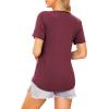 imageEkouaer Womens Maternity Shirts Short Sleeves Nursing Tops 3 Pack Double Laye Breastfeeding Tees Pregnancy Clothes SXXL3pcs Red  Lake Green  Blue Green