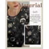 imageEkouaer Womens Nightgown Sleep Shirt Dress Satin Patchwork Short Sleeve Sleepwear with PocketBlack Moon Star