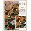 imageEkouaer Womens Nightgown Sleep Shirt Dress Satin Patchwork Short Sleeve Sleepwear with PocketFlower Print