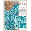 imageEkouaer Womens Nightgown Sleep Shirt Dress Satin Patchwork Short Sleeve Sleepwear with PocketMint White Flower